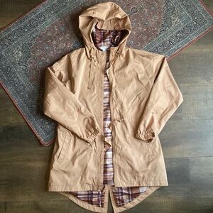 Women’s Tan Long Lightweight Coat – Size Small